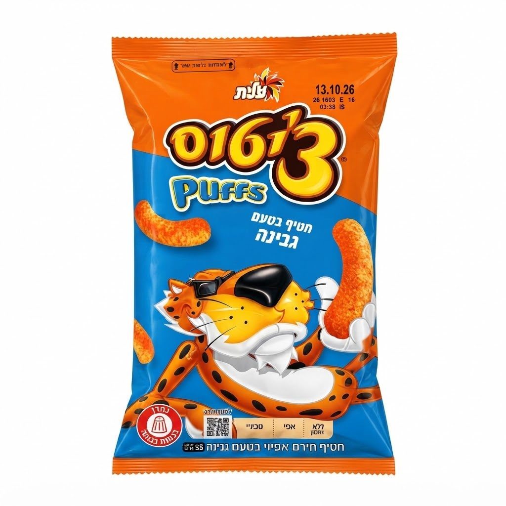 עלית ציטוס Puffs בטעם גבינה 55 גרם