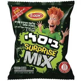 אסם ביסלי בטעם בצל גבינה ובטעם חמוץ חריף 60 גרם