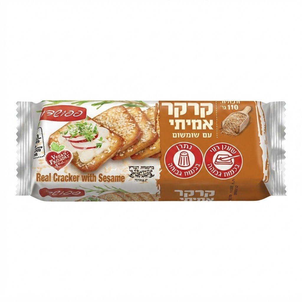 פפושדו קרקר עם שומשום 110 גרם