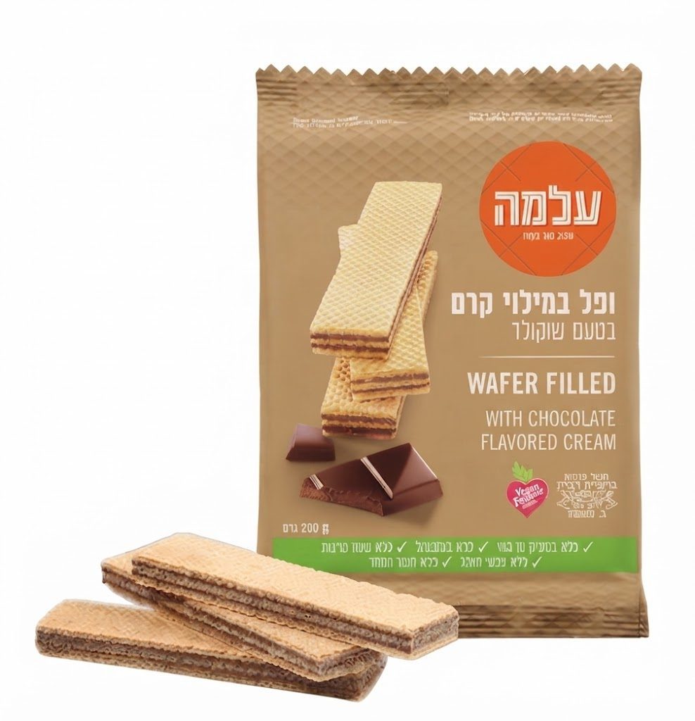 עלמה וופל במילוי קרם בטעם שוקולד 200 גרם