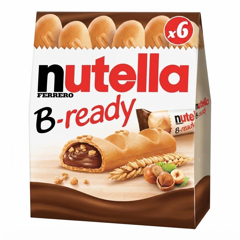 נוטלה B-Ready מאפה ממולא שוקולד במארז שישייה 132 גרם